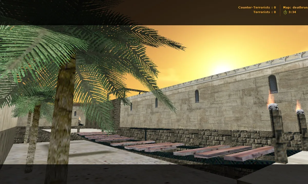 Скриншот  deathrun_yuznjaci для CS 1.6: карта Deathrun, точки за терров, ловушки и бот-нав .nav