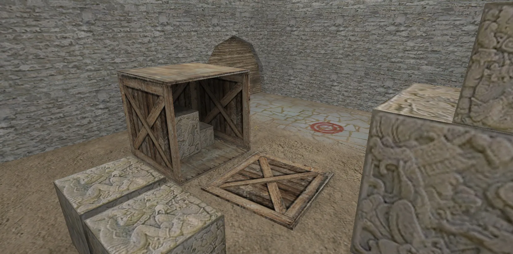 Скриншот  de_aztex2003 для CS 1.6: разбор карты, точки, боты .nav и оптимизация (wpoly/epoly) без лагов