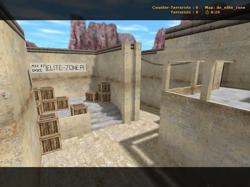 Скриншот de_elite_zone для CS 1.6: карта, точки, .nav и оптимизация (wpoly/epoly)