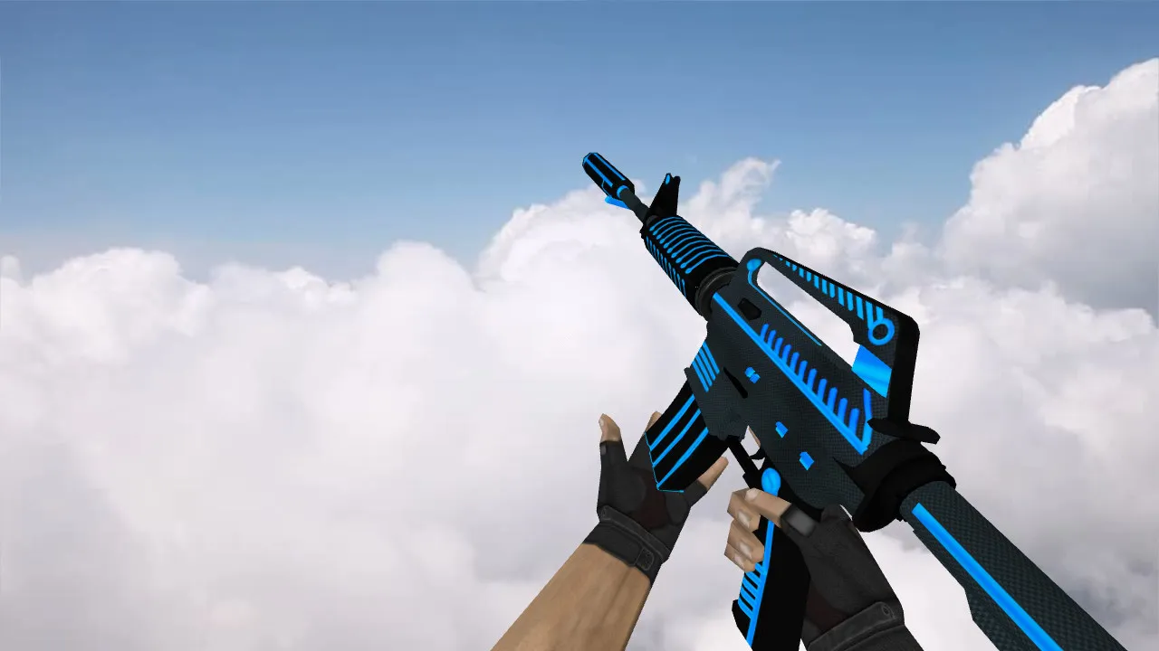 Скриншот Модель M4A1 Plasmax v_ и w_ для CS 1.6: звуки, анимация осмотра, качество текстур