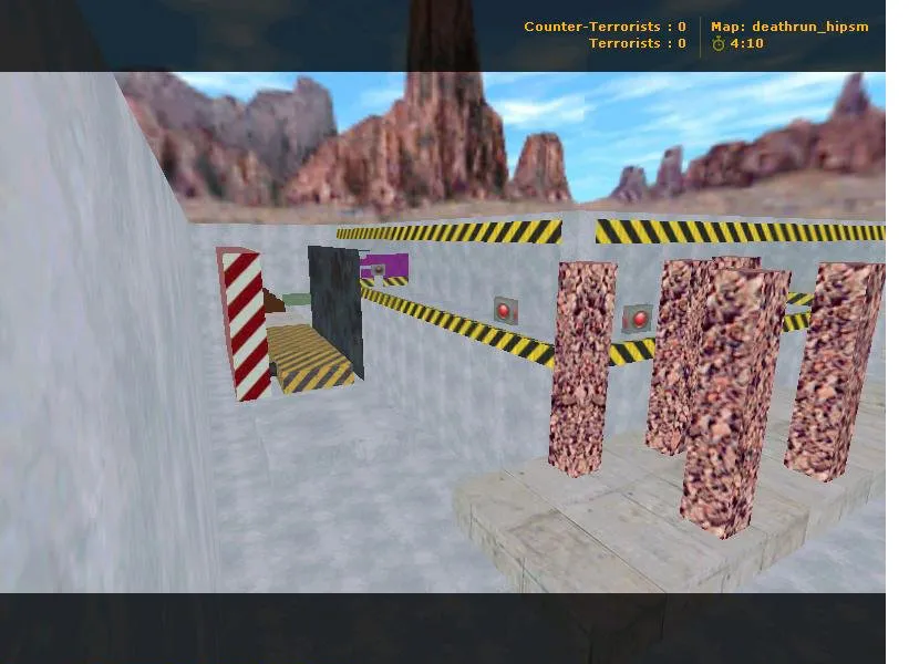 Скриншот  deathrun_hipsm для CS 1.6 — карта Deathrun, тактические точки и оптимизация под стабильный FPS