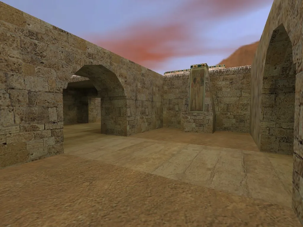 Скриншот de_egypt для CS 1.6: тактика за CT и T, точки, .nav для ботов, оптимизация wpoly/epoly