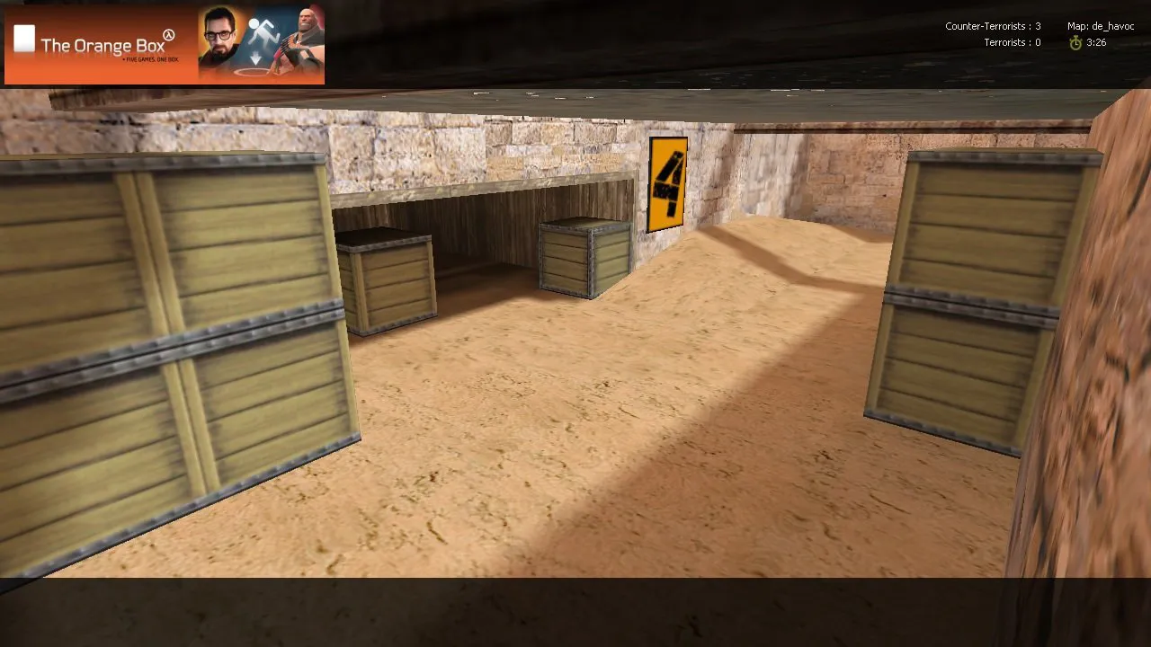 Скриншот  de_havoc карта для CS 1.6: тактика за T и CT, точки, .nav для ботов, оптимизация wpoly/epoly