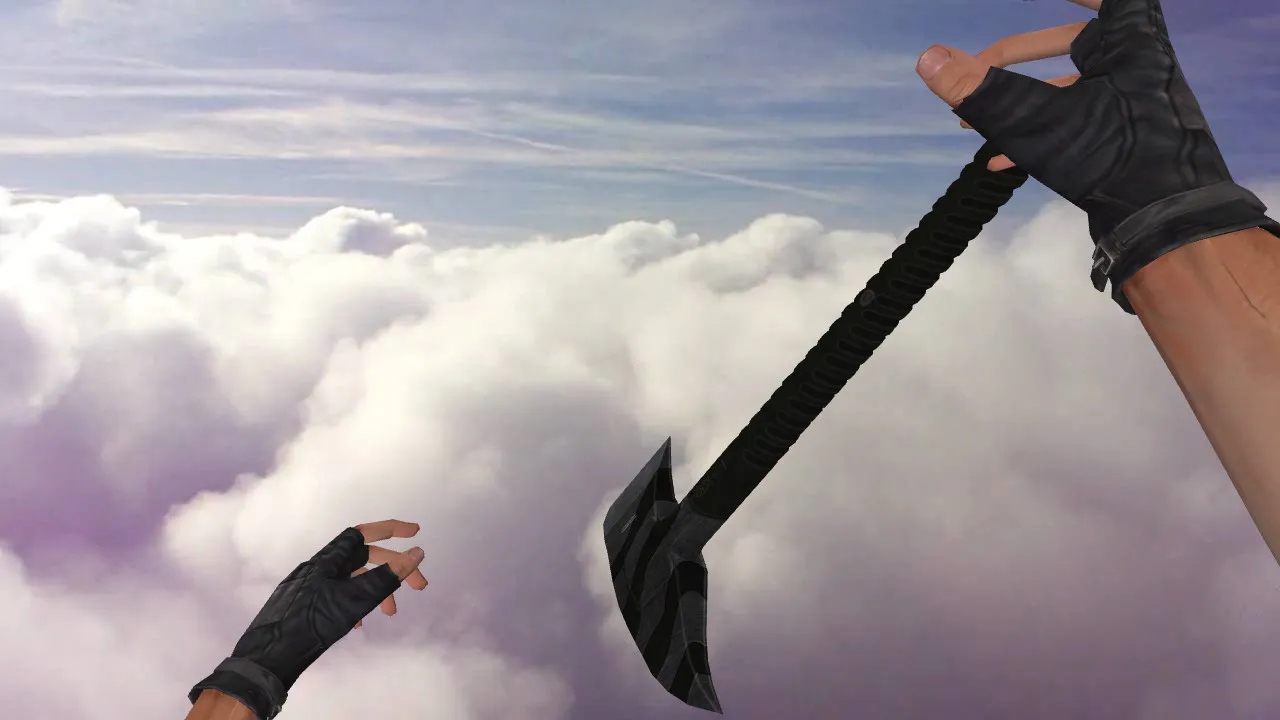 Скриншот Модель ножа «Commando Hatchet» v_ для CS 1.6: звуки, анимация осмотра, качество текстур