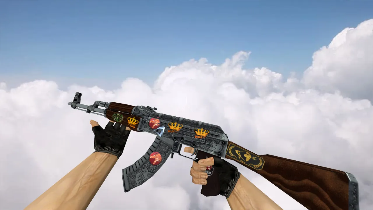 Скриншот Модель АК-47 «Картель» с наклейками для CS 1.6: v_, p_, w_ модели, звуки и анимация осмотра