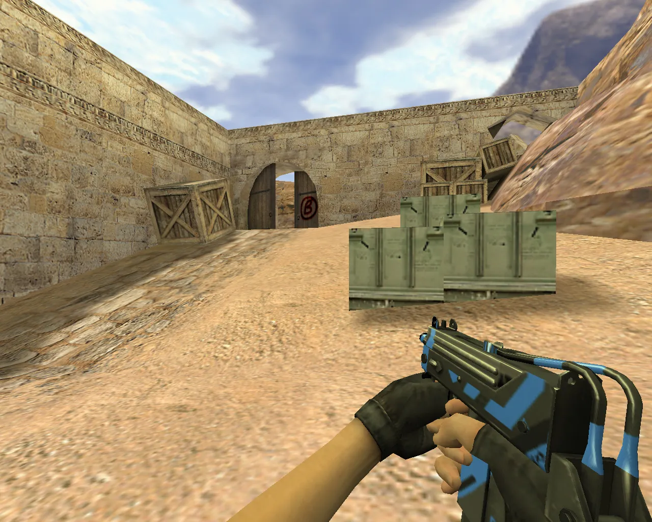 Скриншот Модель «MAC-10 Синяя ночь» для CS 1.6 – Оружие с уникальным дизайном