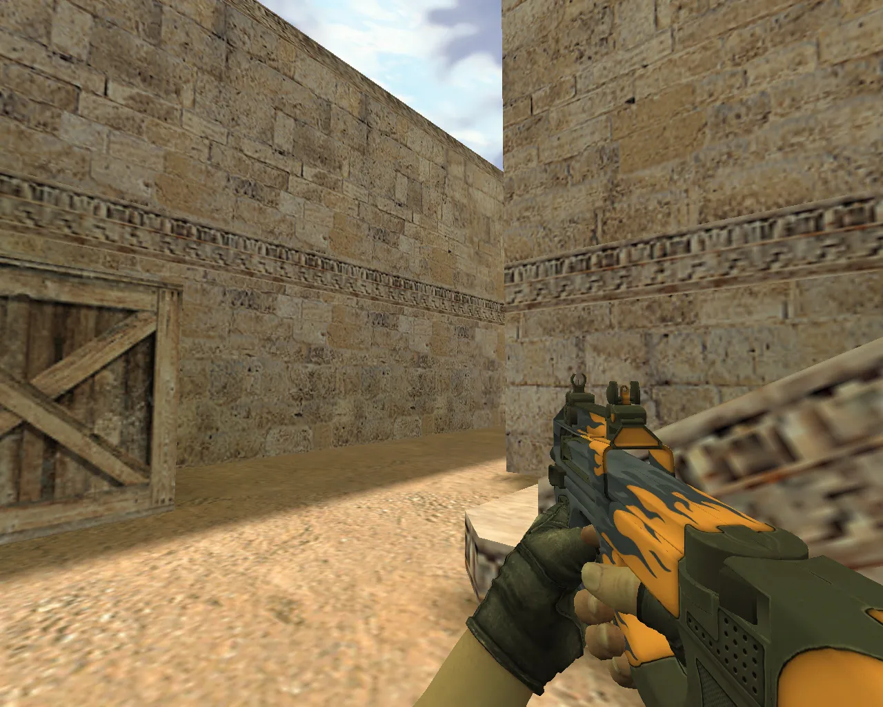 Скриншот Модель «P90 Воин дорог» для CS 1.6 - Улучшенная графика и анимация