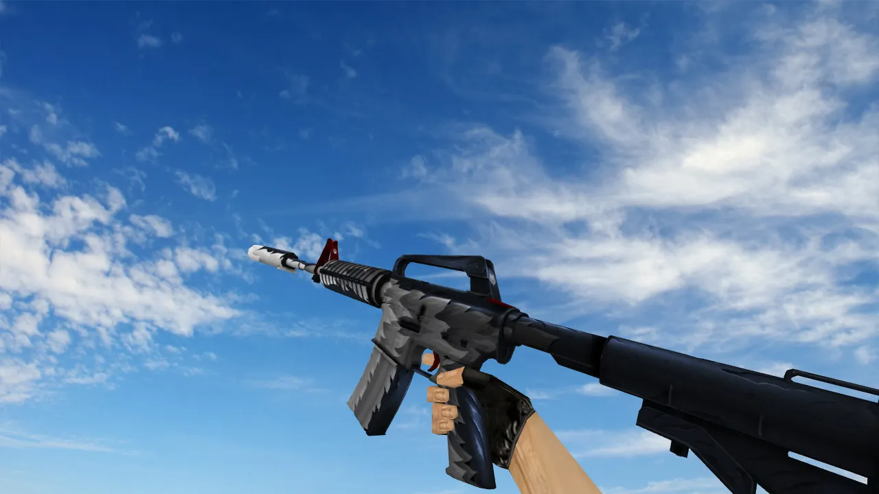 Скриншот Модель M4A1 White Fang (v_, p_, w_) для CS 1.6: звуки, анимация осмотра, текстуры