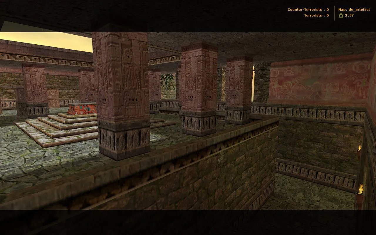 Скриншот  de_artefact для CS 1.6: карта, тактика сторон, боты .nav, оптимизация wpoly/epoly и баланс