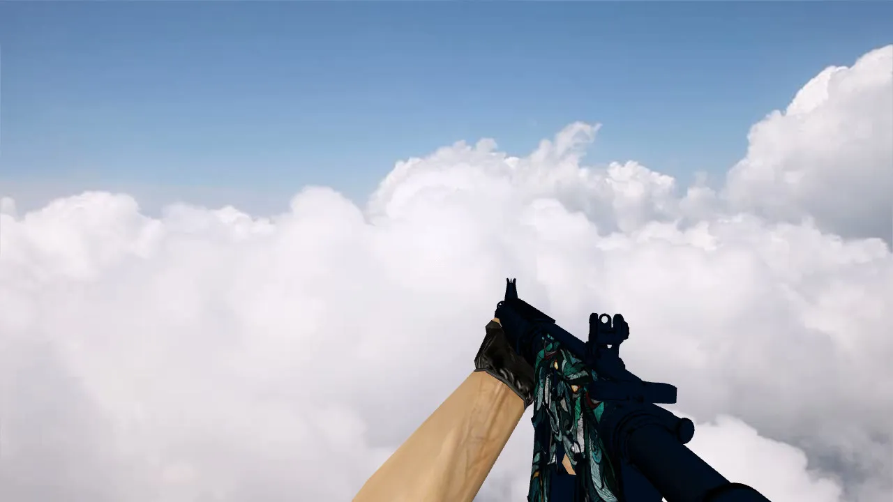 Скриншот Модель v_/p_/w_ M4A4 Water Lion для CS 1.6: звуки, анимация осмотра, текстуры и настройка