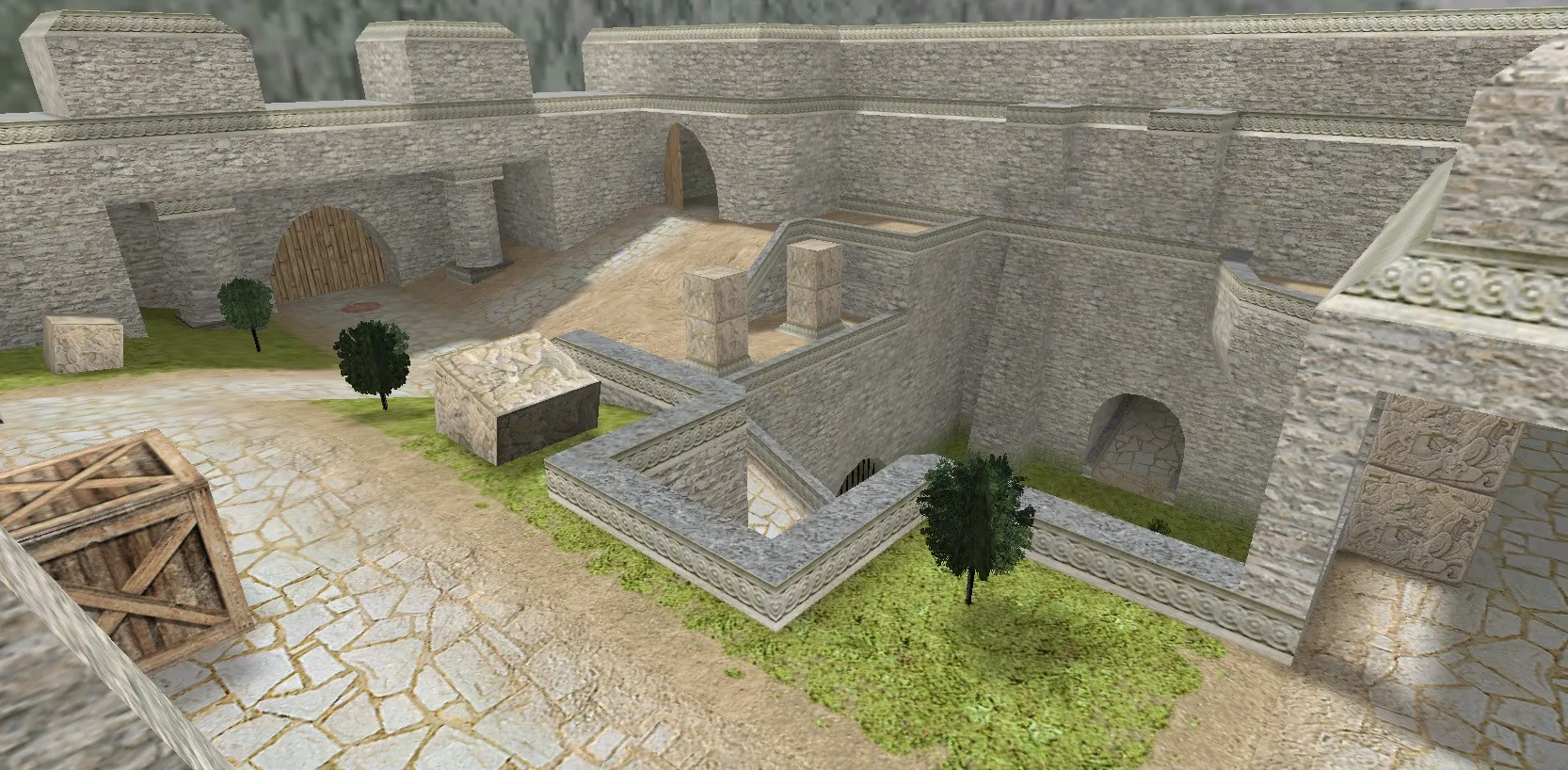 Скриншот de_aztec23_beta2 — DE карта для CS 1.6: точки, .nav, баланс сторон, оптимизация wpoly/epoly