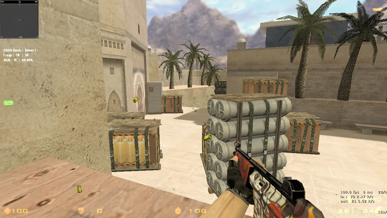 Скриншот Модель MP5 Hellfire для CS 1.6 - Качественные текстуры и анимация