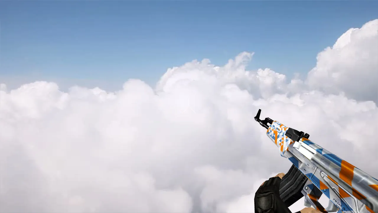 Скриншот Модель v_ak47 p_ak47 w_ak47 «Default AK-47 Whiteout Edition» для CS 1.6: звуки, анимация осмотра, текстуры, качество