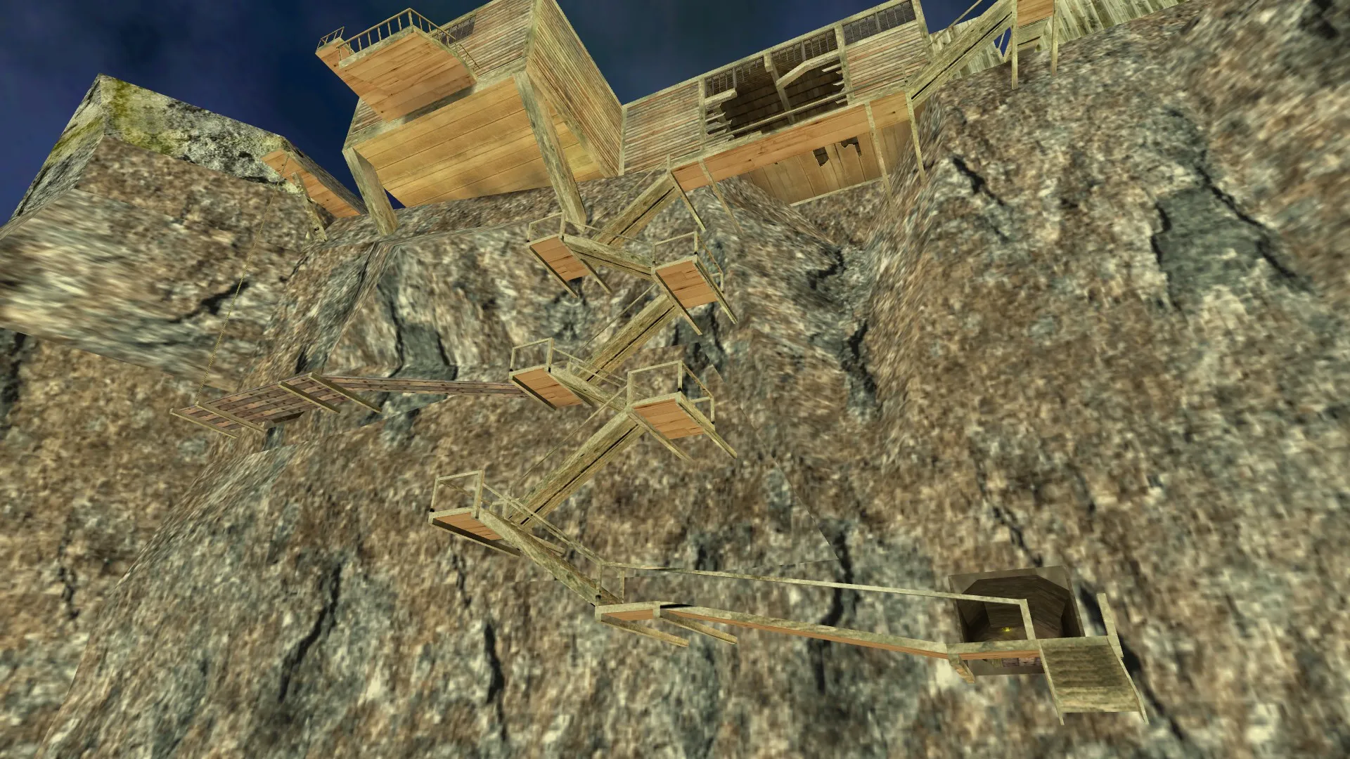 Скриншот  Карта de_cliffcabin для CS 1.6: точки, маршруты CT/T, .nav для ботов и оптимизация wpoly/epoly