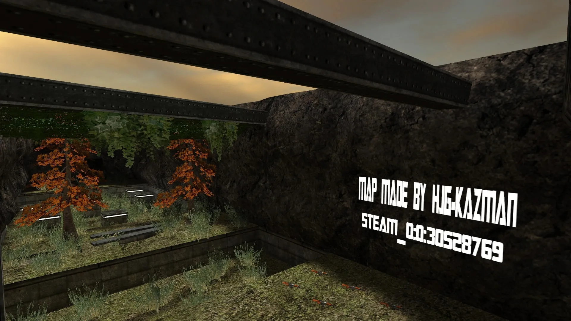 Скриншот  deathrun_clr_abandoned для CS 1.6: карта Deathrun, точки, маршруты, .nav для ботов и оптимизация