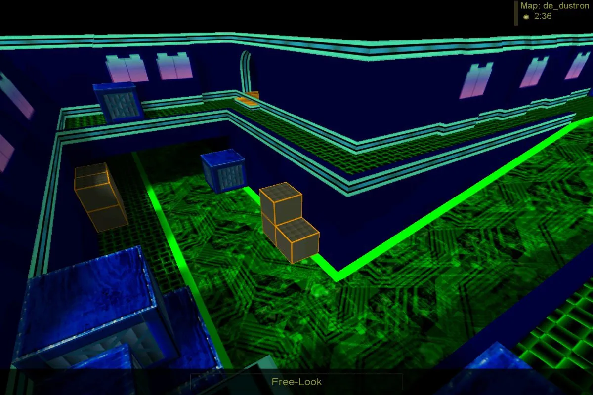 Скриншот  Карта de_dustron для CS 1.6: точки, .nav для ботов, оптимизация wpoly/epoly и баланс сторон