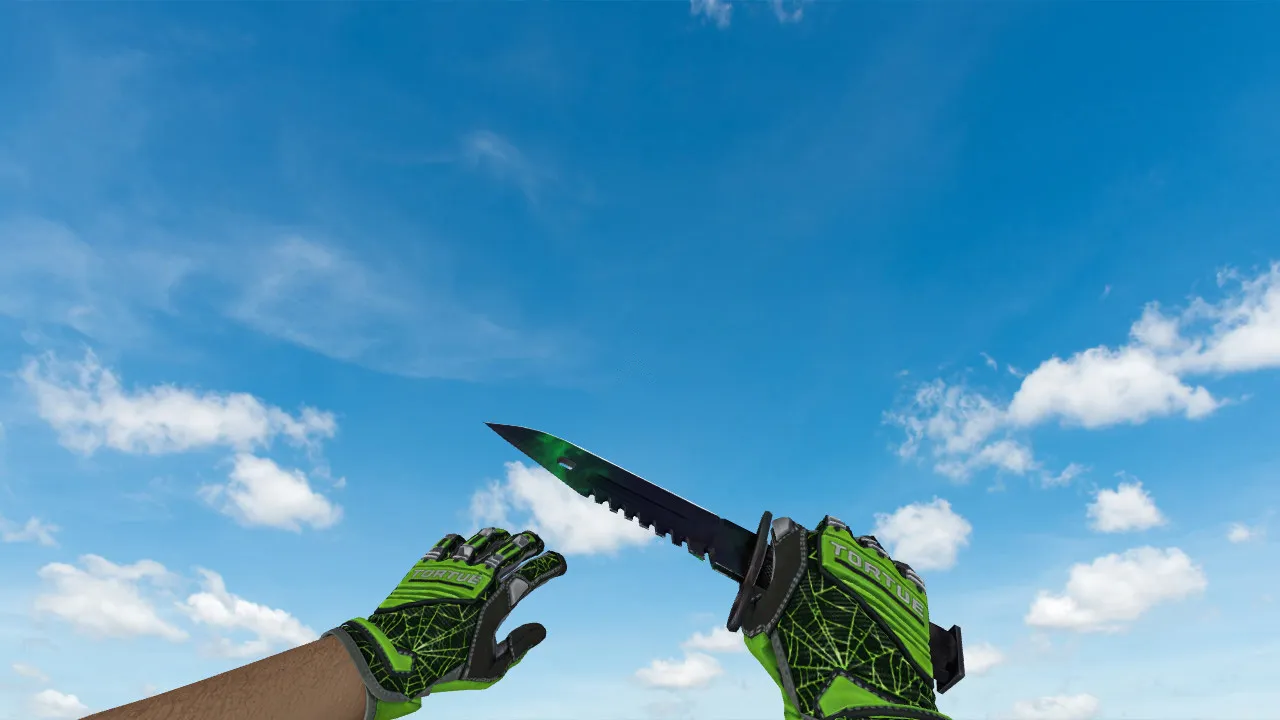 Скриншот Модель ножа v_ M9 Bayonet Gamma Doppler Phase 1 для CS 1.6: p_ и w_ модели, звук, анимация осмотра