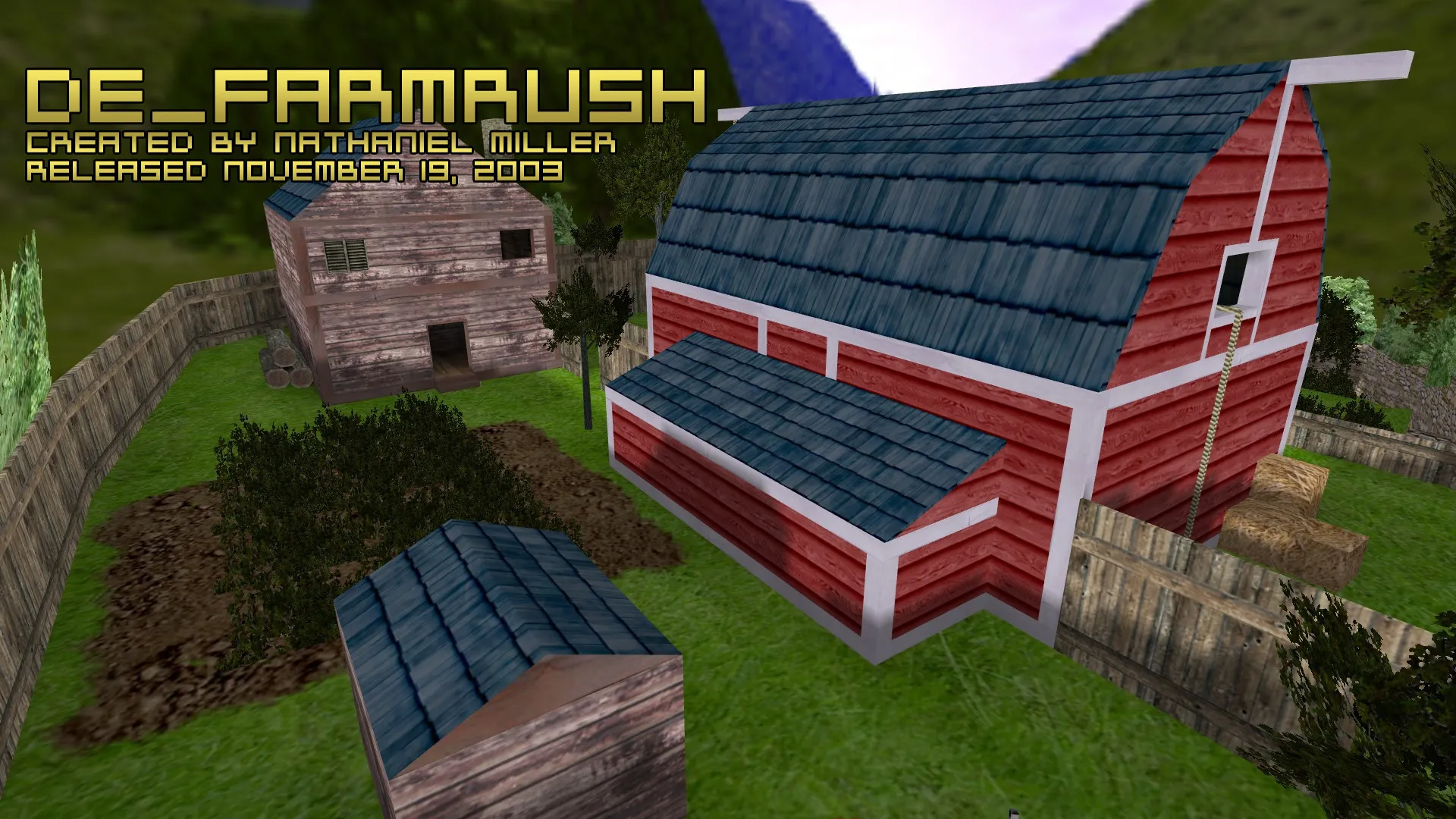 Скриншот  de_farmrush для CS 1.6: карта, точки, .nav, оптимизация и советы для игры
