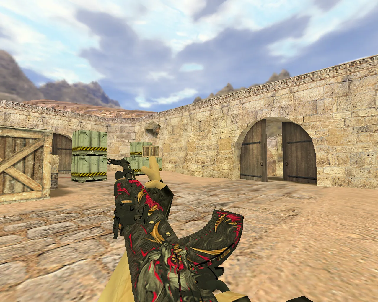 Скриншот Модель v_АК-47 «Буйство» p_ и w_ для CS 1.6: звук, анимация осмотра, текстуры и настройка установки