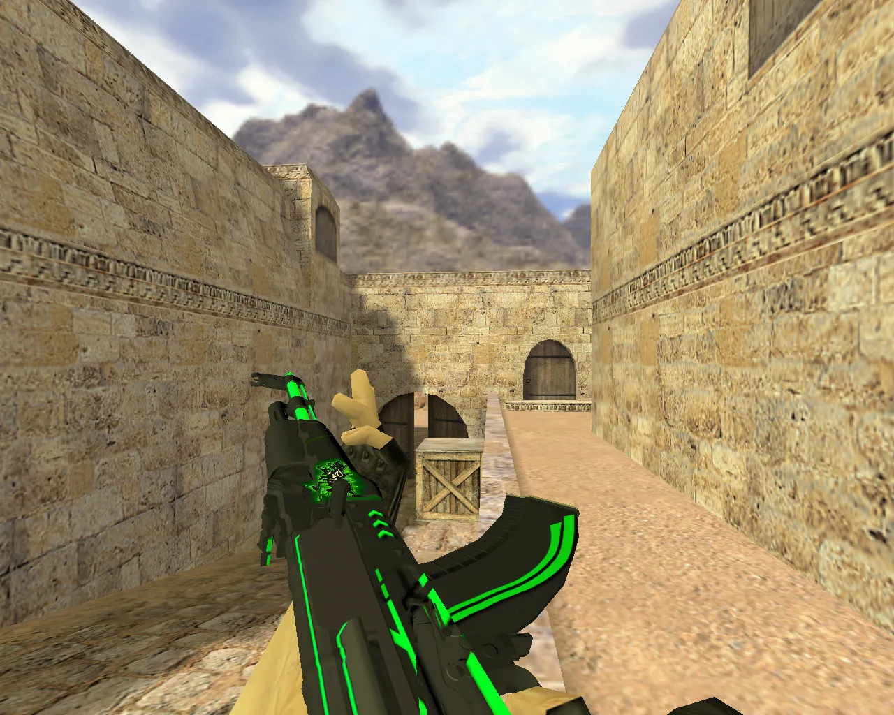 Скриншот Модель «АК-47 Зеленая линия» для CS 1.6