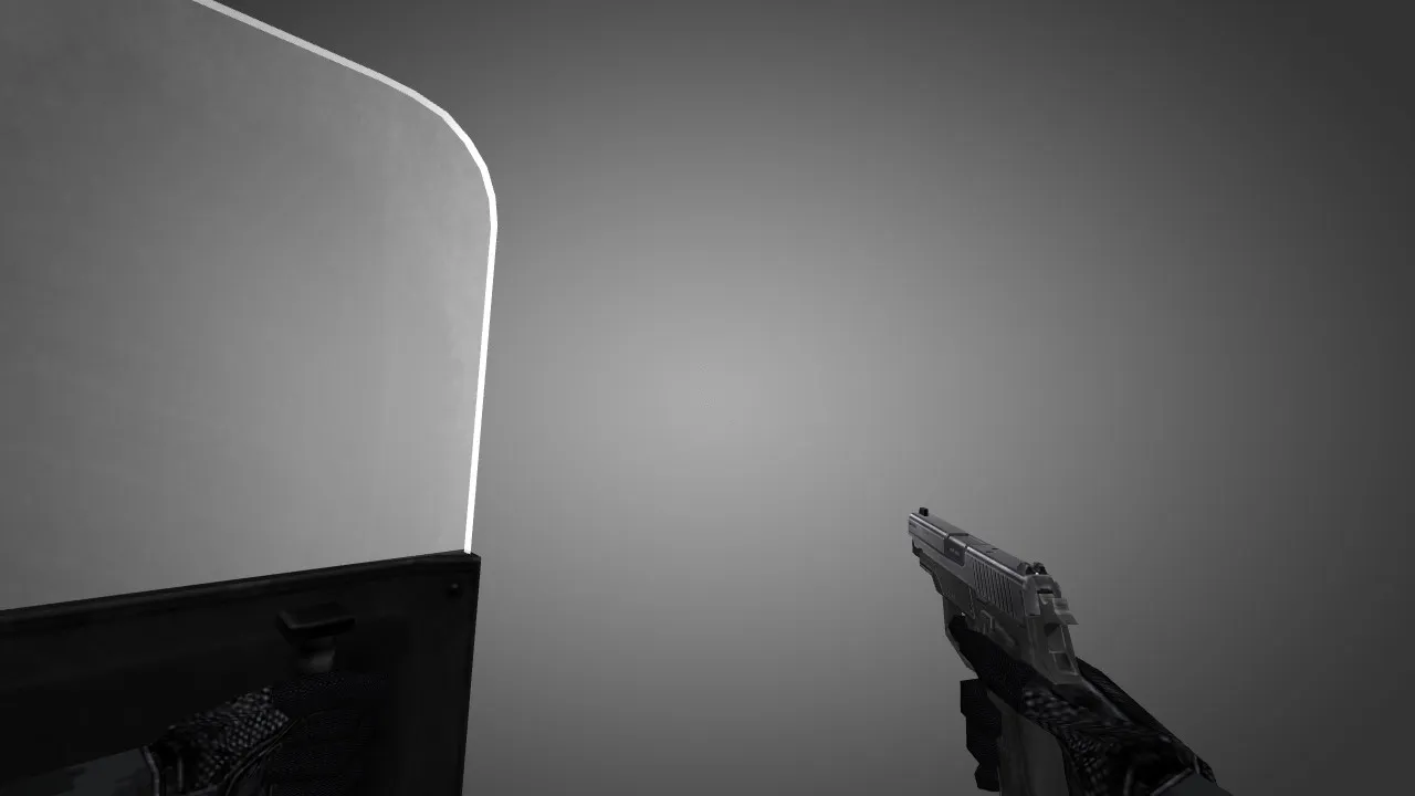 Скриншот  Модель «MW2 like Shield» для CS 1.6: v_/p_/w_ shield, звуки, анимация осмотра, текстуры 1024x1024