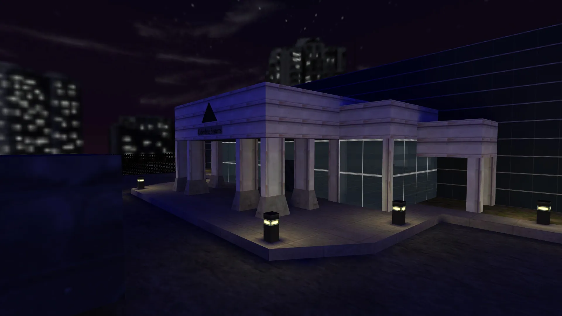 Скриншот  de_cyberdyne CS 1.6: тактика, точки, bots .nav, оптимизация wpoly/epoly