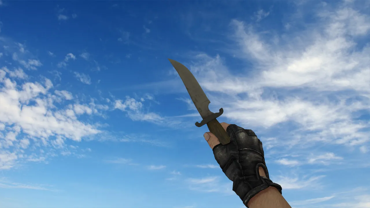 Скриншот Модель ножа Default CSGO Terrorist Knife для CS 1.6: v_ и p_ модели, звуки, анимация осмотра и текстуры