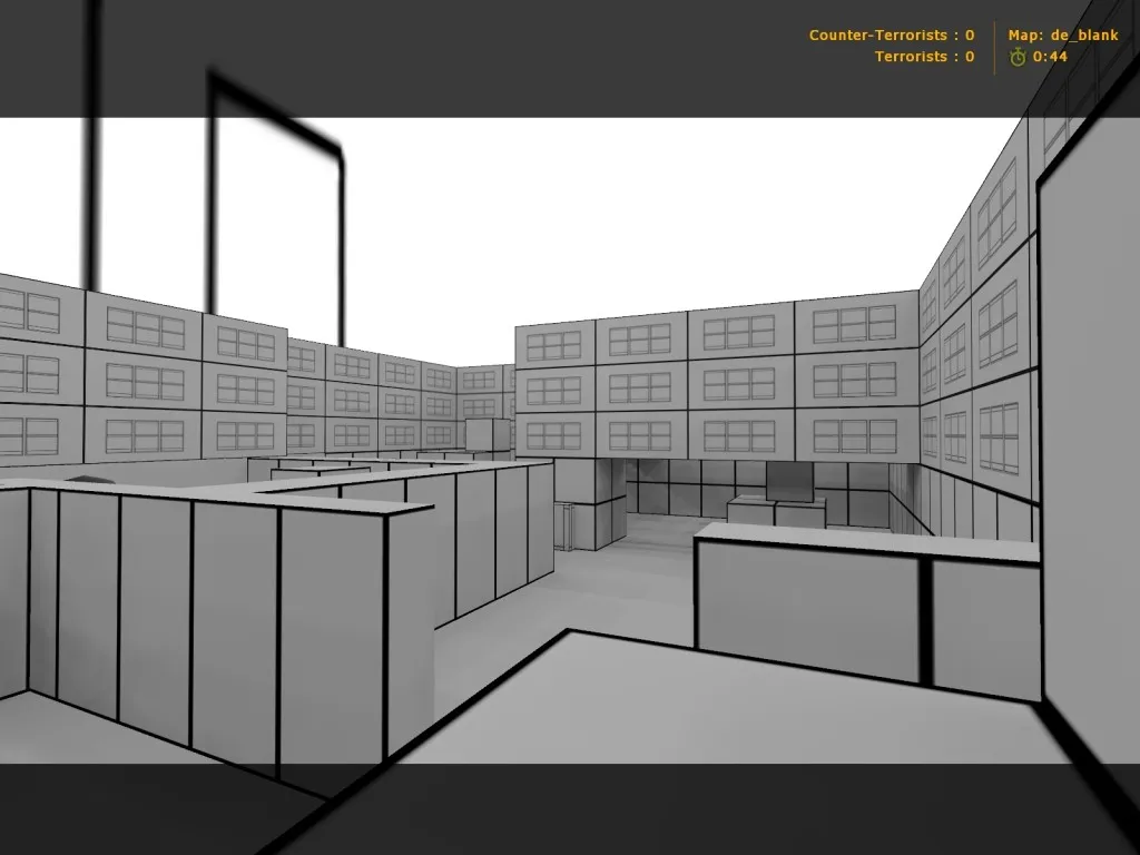 Скриншот  Карта de_blank для CS 1.6: точки, баланс сторон, оптимизация и .nav для ботов
