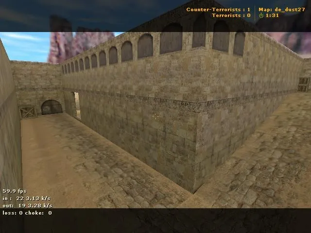 Скриншот  de_dust27 для CS 1.6: тактика, точки и боты (.nav), оптимизация wpoly/epoly