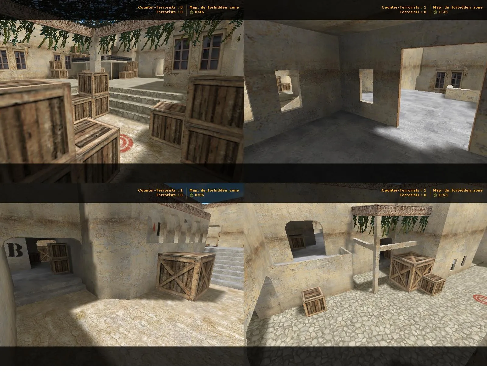 Скриншот  de_forbidden_zone для CS 1.6: тактика, точки, .nav для ботов и оптимизация wpoly/epoly
