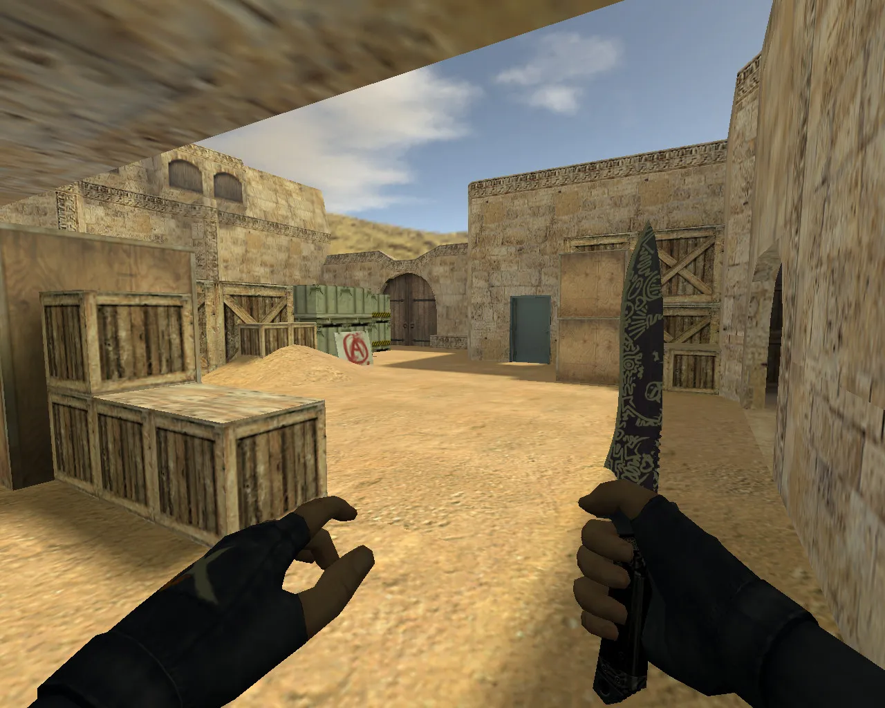 Скриншот  de_dustycache карта для CS 1.6: точки, ротации, .nav и оптимизация под 4554/8610