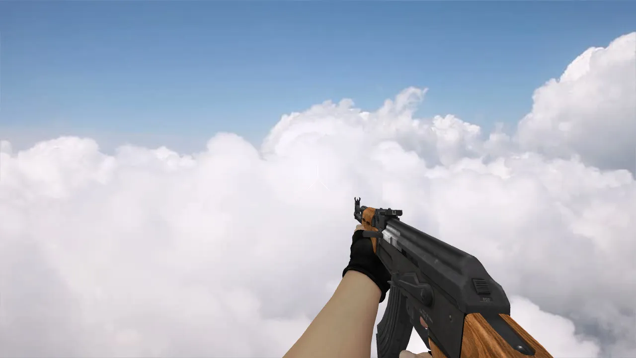 Скриншот  Модель «Classic-Offensive AK-47» (v_ и p_ модели) для CS 1.6: звуки, осмотр, текстуры