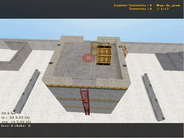 Скриншот  de_grom карта для CS 1.6: обзор точек, тактики за теров и за спецназ, .nav для ботов и оптимизация