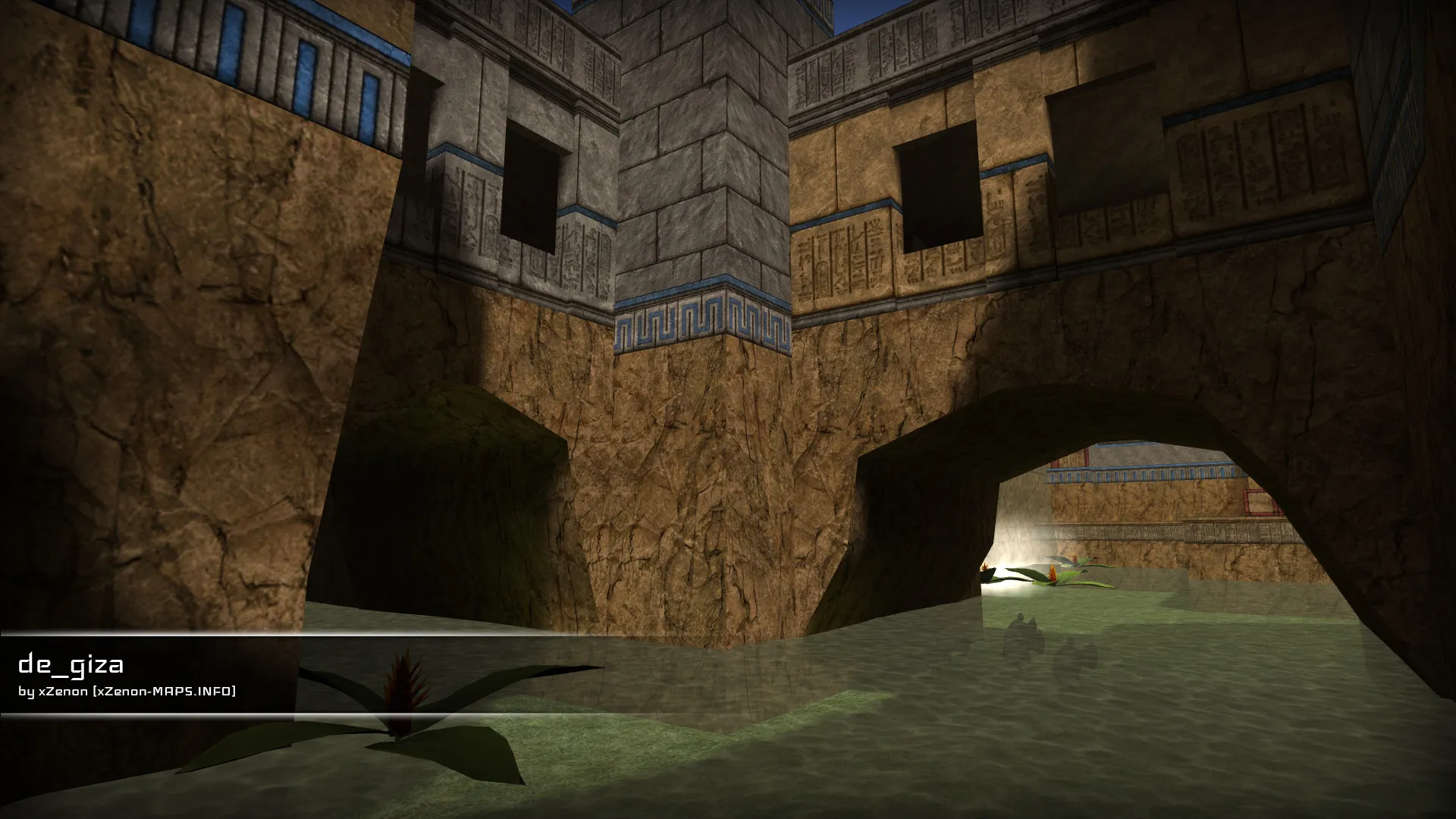 Скриншот  de_giza_b3 карта для CS 1.6: баланс сторон, точки, .nav для ботов, оптимизация wpoly/epoly