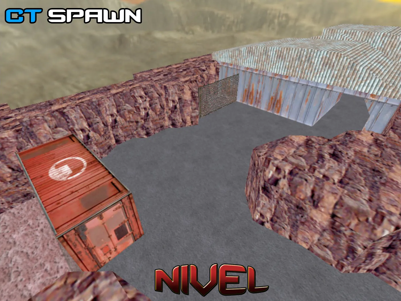 Скриншот  Карта de_nivel для CS 1.6 - Тактические особенности и оптимизация