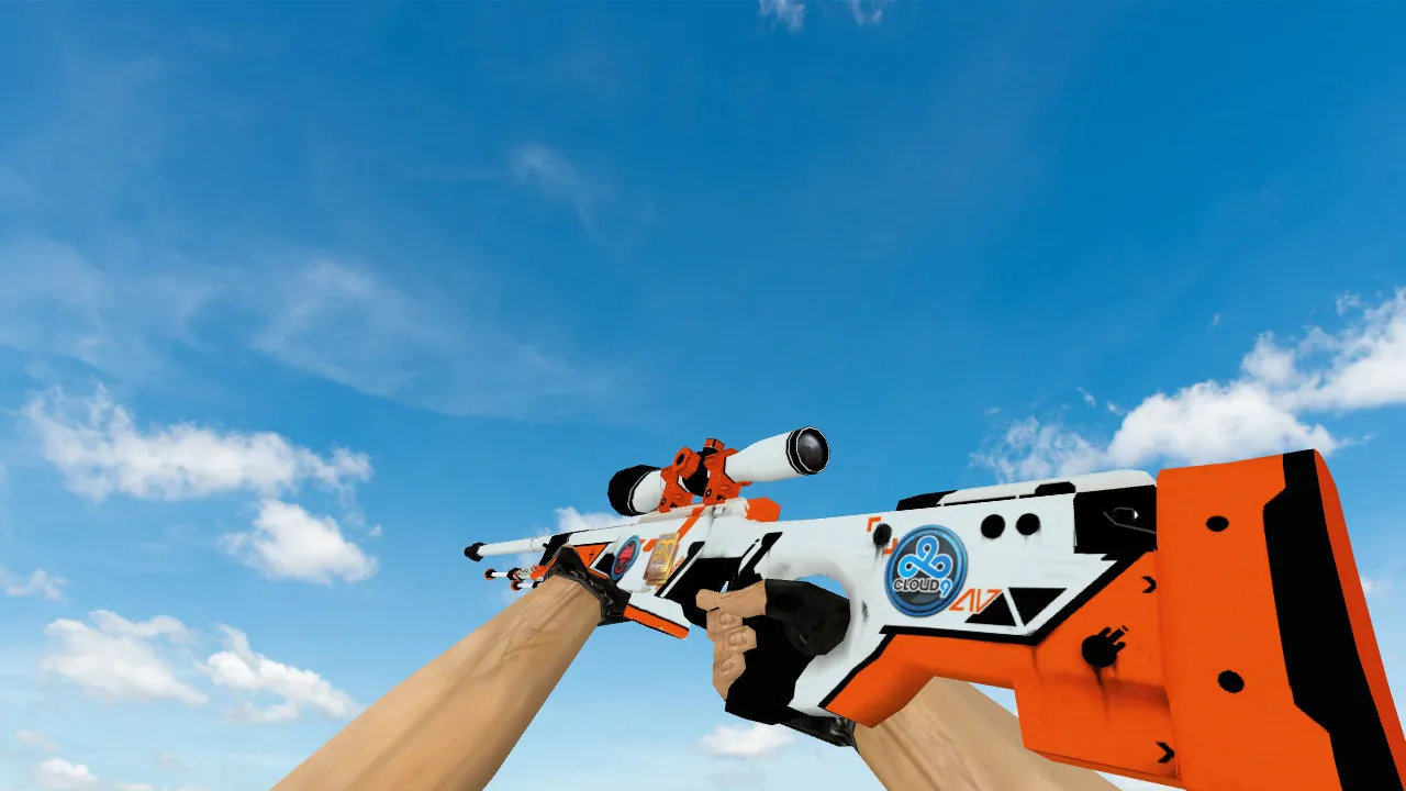 Скриншот Модель AWP «Азимов» с наклейками для CS 1.6