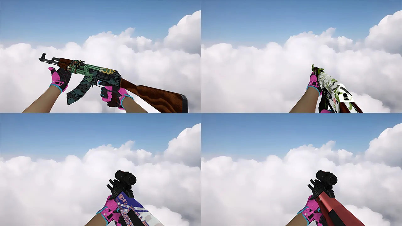 Скриншот Пак оружия с перчатками Порок для CS 1.6: v_ и p_ модели, звуки, анимация осмотра, качество текстур