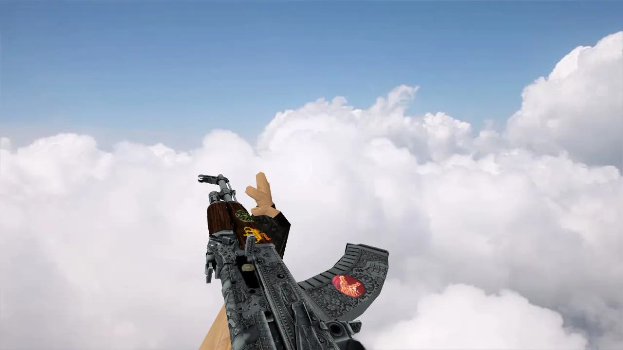 Скриншот Модель АК-47 «Картель» с наклейками для CS 1.6: v_, p_, w_ модели, звуки и анимация осмотра