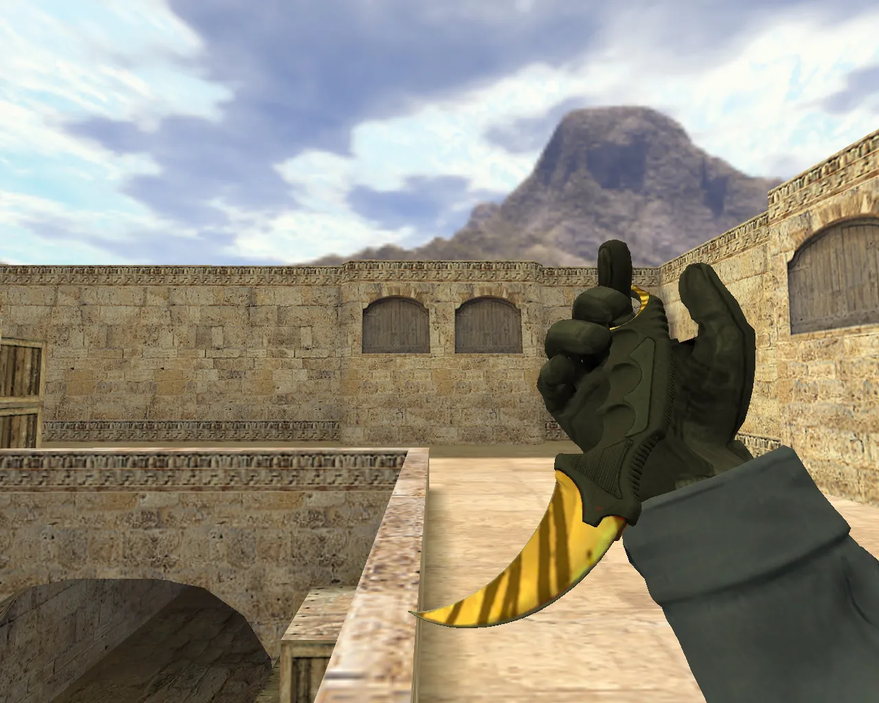 Скриншот Модель «Нож Керамбит Зуб тигра» v_knife для CS 1.6: p_ и w_ модели, звуки, анимация осмотра, текстуры