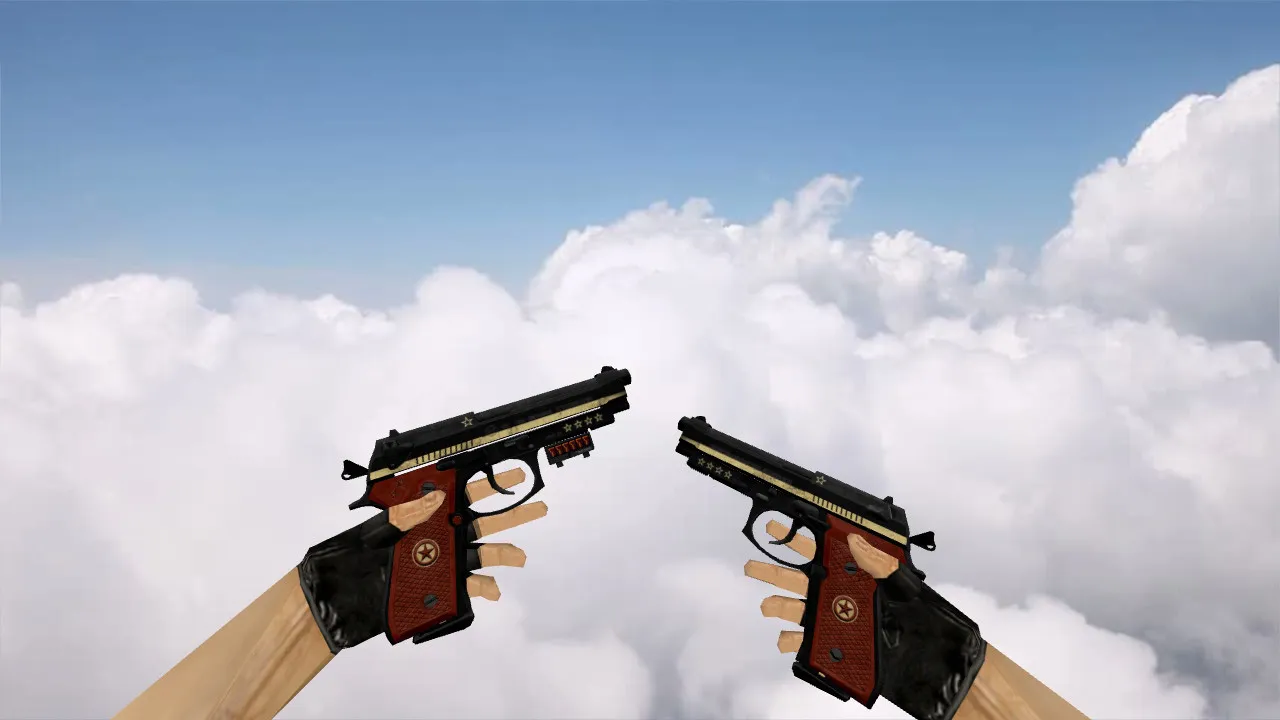 Скриншот Модель «Dual Berettas Comrade Military Black» для CS 1.6