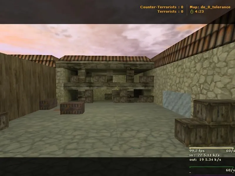 Скриншот  Карта de_0_tolerance для CS 1.6: точки, тактика за Т и за КТ, настройка сервера и ботов