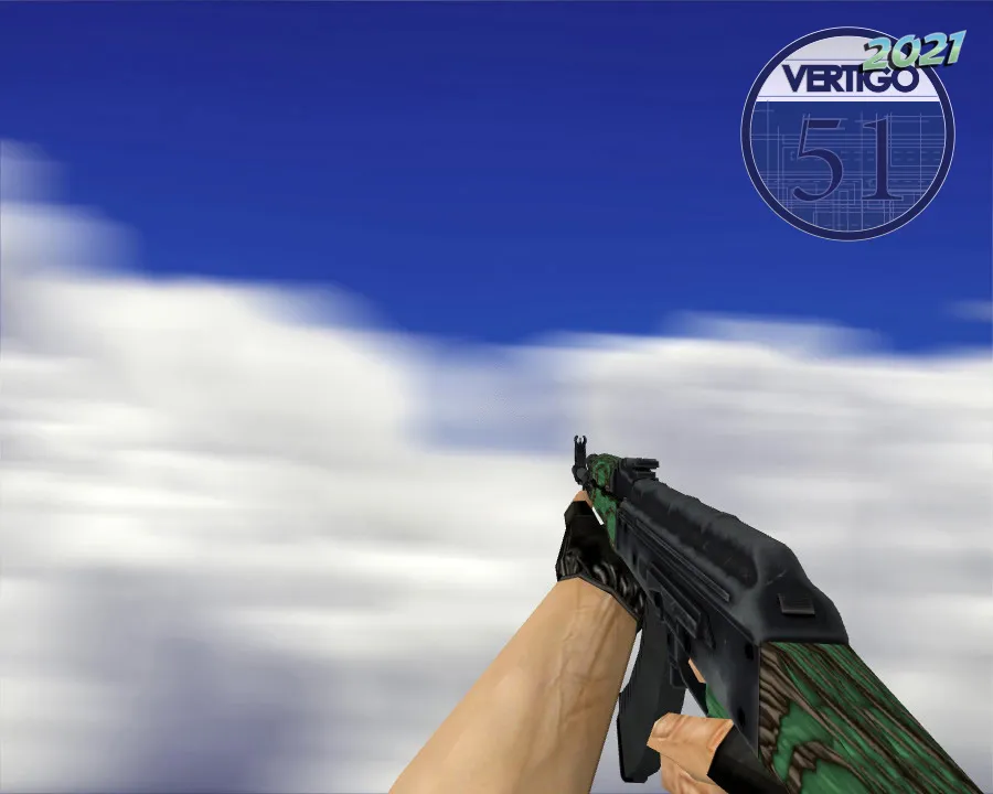 Скриншот AK-47 | Зелёный глянец для CS 1.6 - Модели оружия