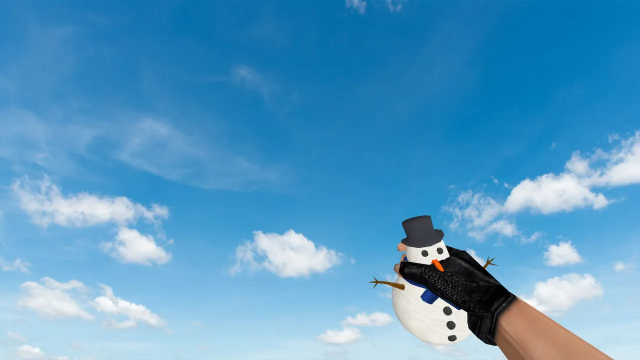 Скриншот Snowman Nade Pack: модель гранат для CS 1.6 — v_ p_ w_ файлы, звуки, анимация осмотра