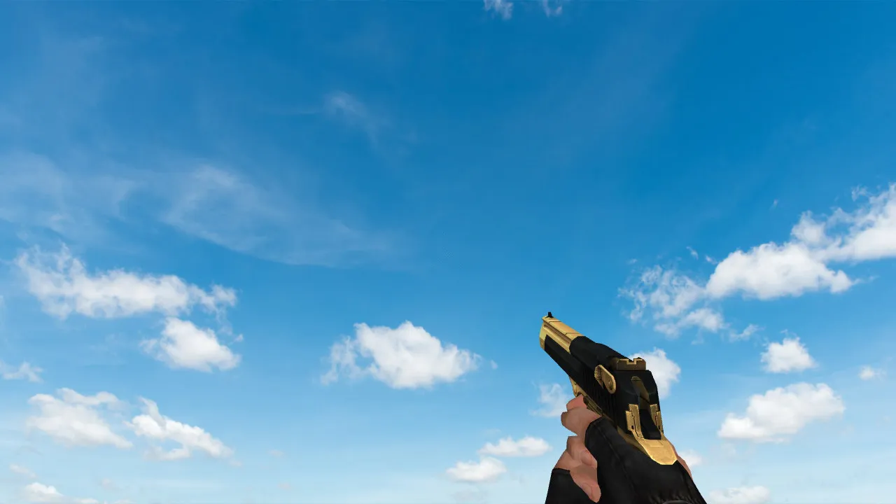 Скриншот Пак моделей оружия Golden Weapon Pack для CS 1.6: v_, p_, w_ модели, звуки, анимация осмотра и настройки качества текстур