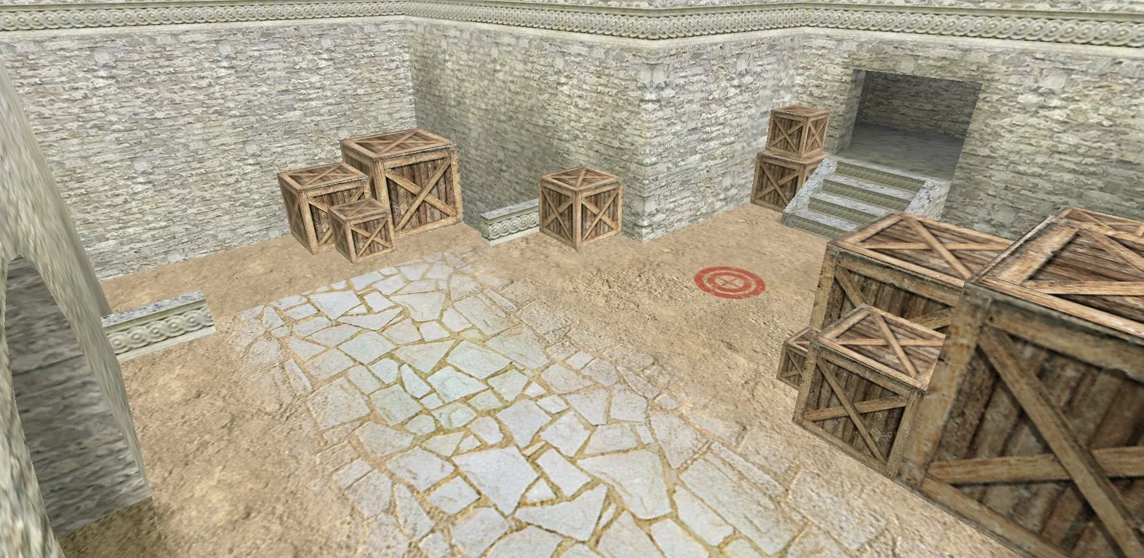 Скриншот Карта de_acteks для CS 1.6: точки, раунды, .nav для ботов и оптимизация wpoly/epoly