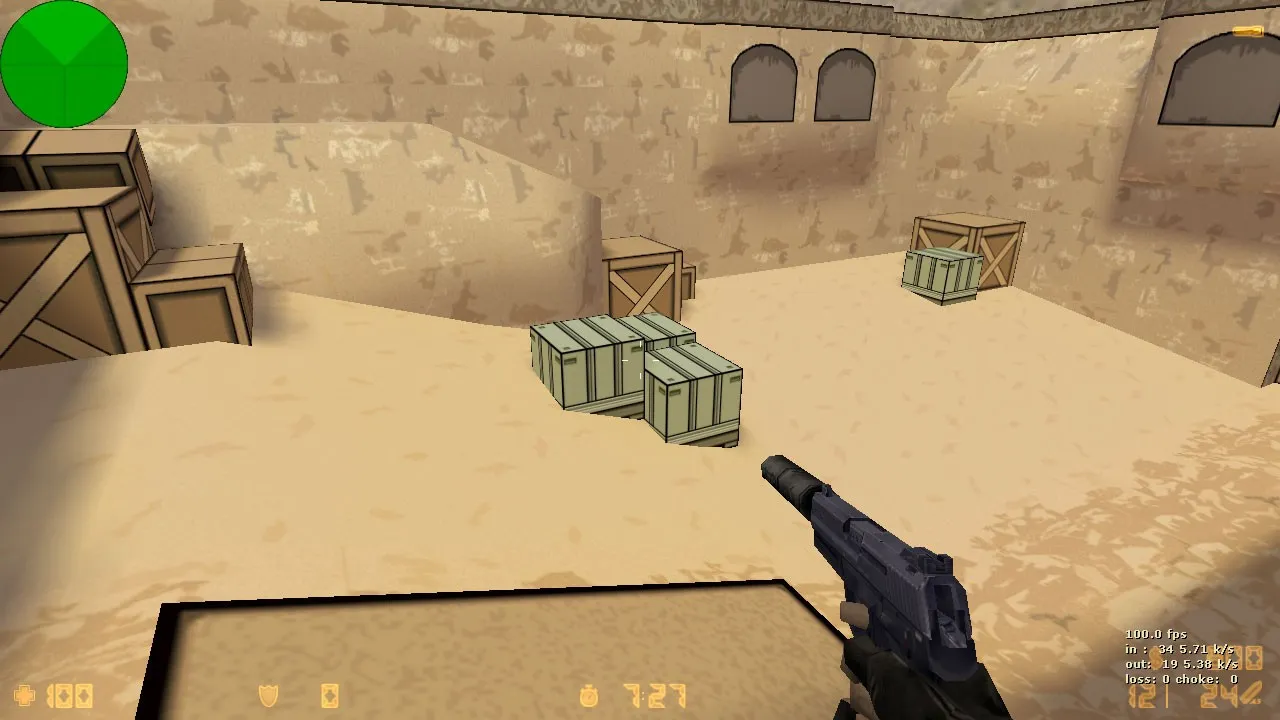 Скриншот  de_dust2_toon для CS 1.6: карта, тактики за Т и за КТ, оптимизация, .nav и баланс