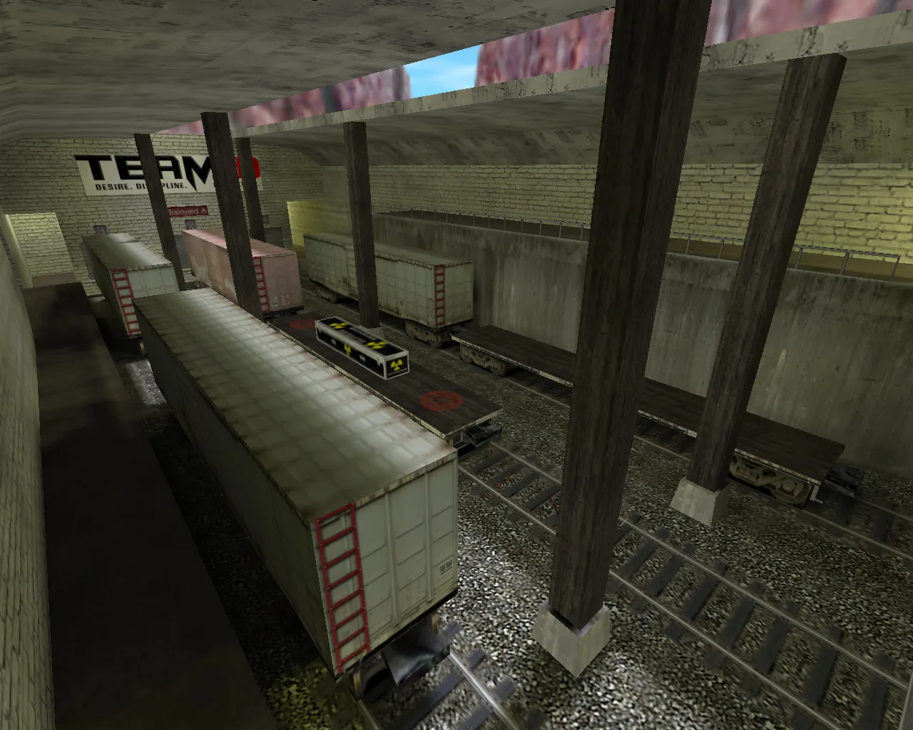 Скриншот  Карта 3d_aim_train для CS 1.6: тренировка прицела, точки спавна, навигация для ботов и оптимизация