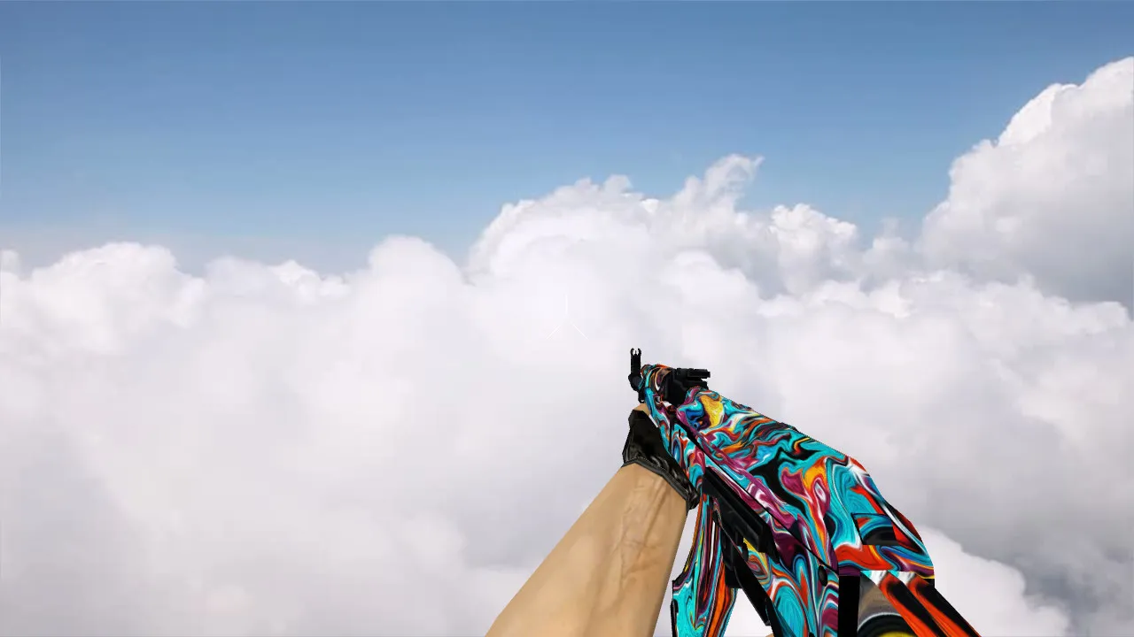 Скриншот Модель «AK-47 Colorful Apocalypse» для CS 1.6 – уникальность и стиль