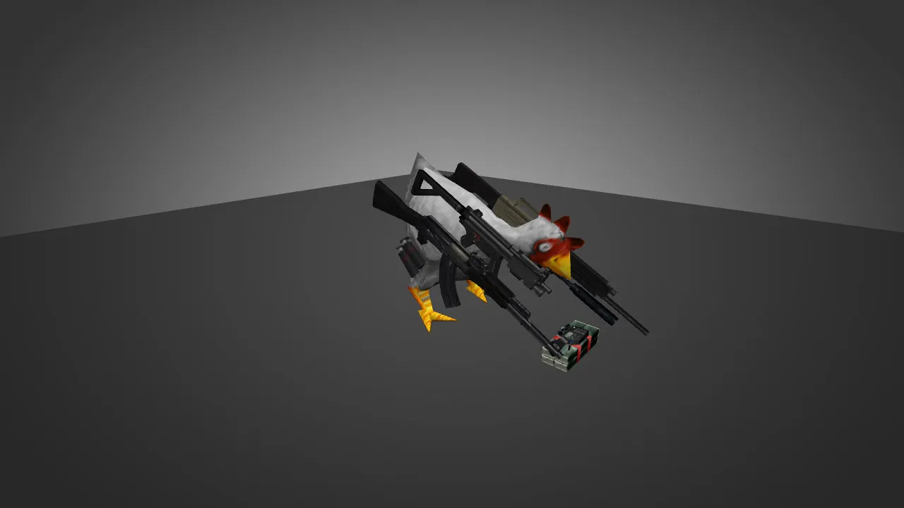 Скриншот Модель «Die-Hard Chicken1» для CS 1.6 - Уникальный скин для игроков