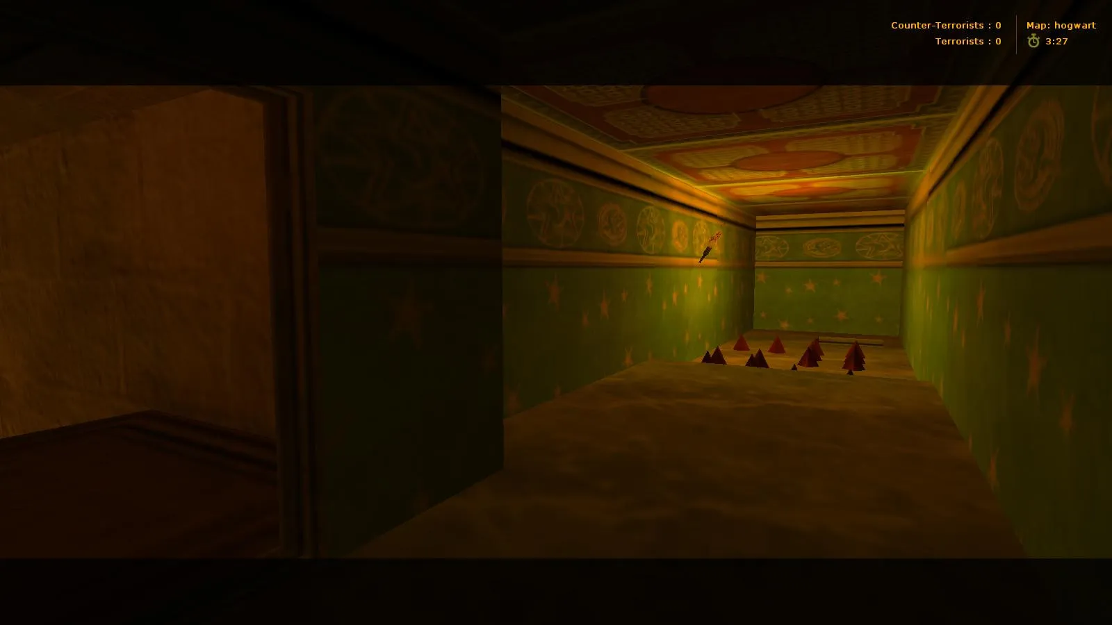 Скриншот  Карта deathrun_hogwarts для CS 1.6: deathrun-режим, точки, маршруты, .nav и оптимизация wpoly/epoly